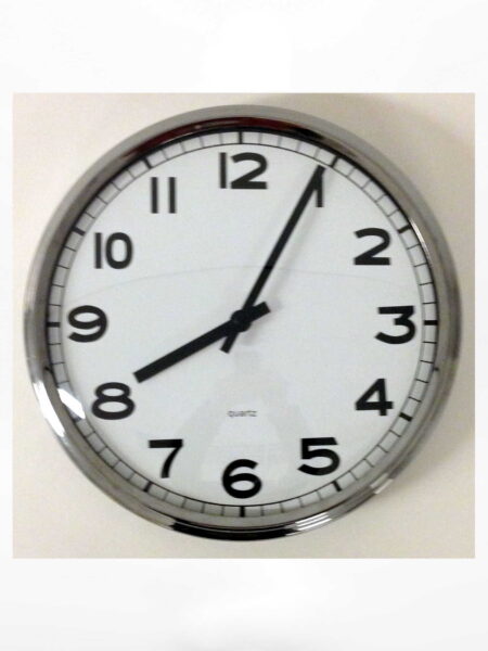 Quartz wandklok RVS Glas